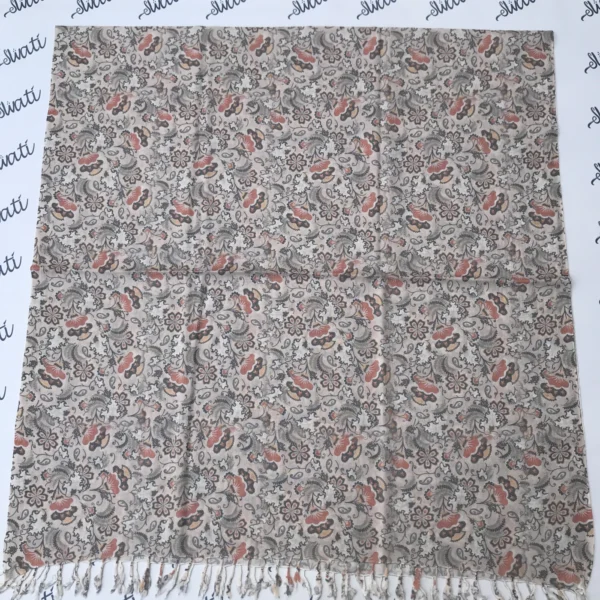 Attractive woolen women printed shawl swati shawl