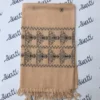 Dark cream color attractive machine embroided shawl