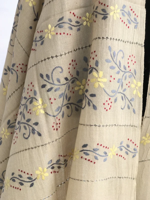 Taar Kashi and hand embroidery light color attractive design