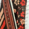 3 Piece Printed Lawn with attractive Black and Orange Design