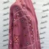Swiss Lawn Women Shawl for Summer Pink Color with Attractive Machine Embroidery
