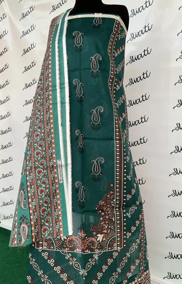 Unstitched Printed Lawn 3 Piece Suit