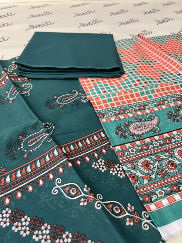 Unstitched Printed Lawn 3 Piece Suit