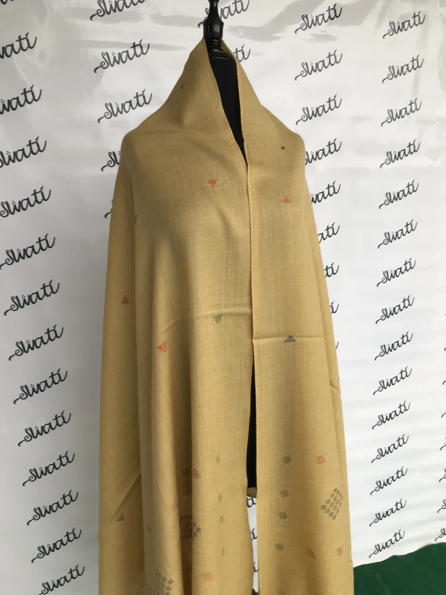 Swati Camel Color Khadai Woolen Shawl
