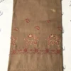 Swati Brown Color Woolen Shawl With Multi-color Embroidery