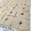 Attractive hand-embroidered woolen swati shawl with multi color embroidery