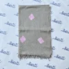 Swati Warm Grey Color Hand-embroidered Shawl with Pink Embroidery