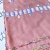 Swati Pink Color Summer Shawl with Colorful Hand-embroidery