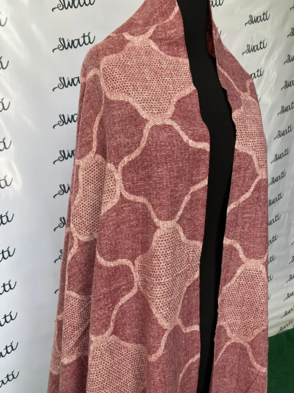 Attractive Red Color Woolen Winter Swati Shawl