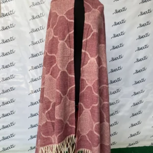Attractive Red Color Woolen Winter Swati Shawl