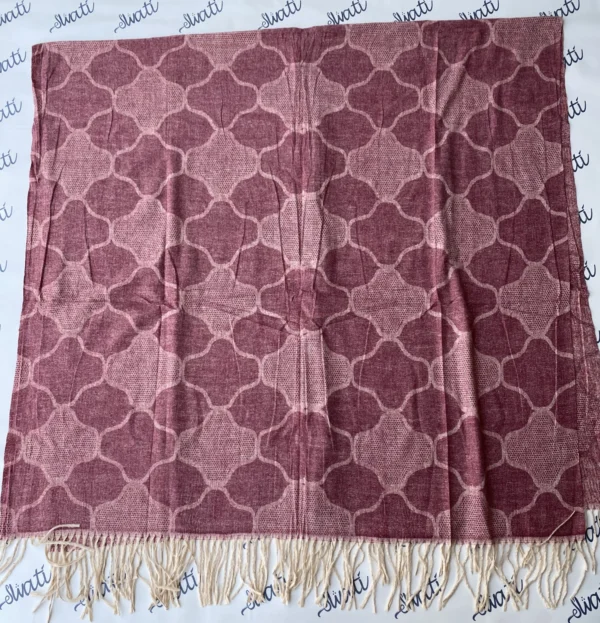 Attractive Red Color Woolen Winter Swati Shawl