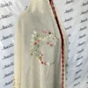 Attractive Cream Color Swati Shawl with Colorful Hand-embroidery