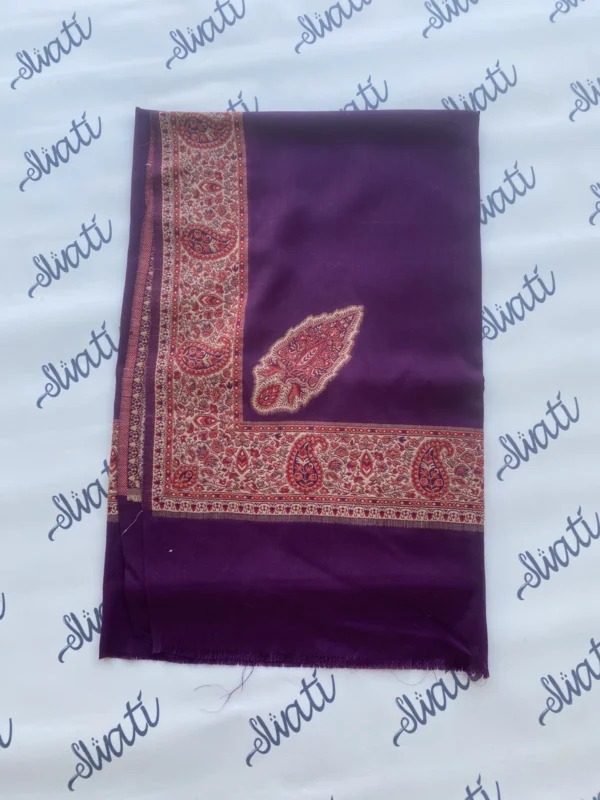 Attractive Pashmina Kaani Purple Color Shawl
