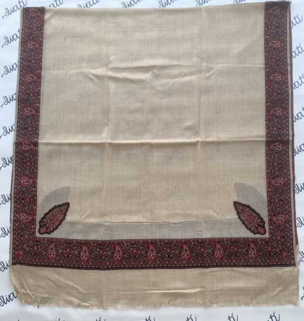 Attractive Pashmina Kaani Cream Color Shawl