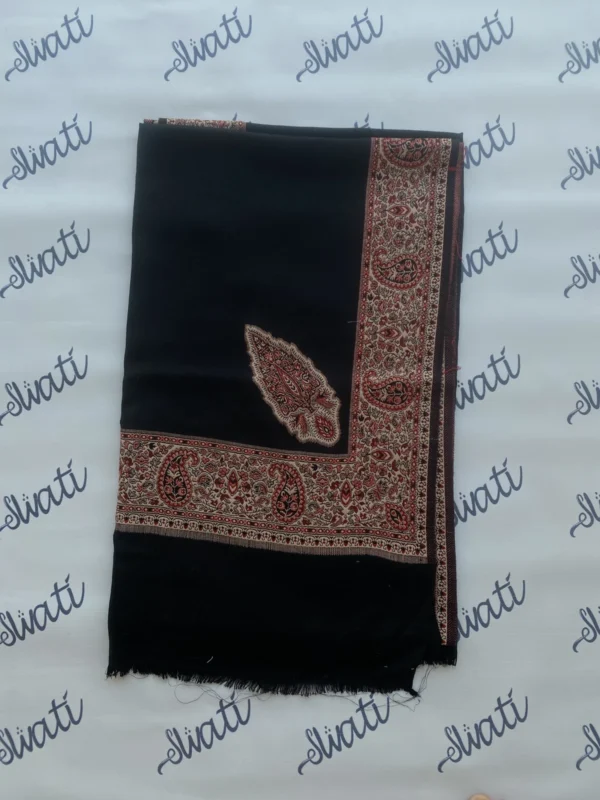 Beautiful Pashmina Kaani Black Color Shawl