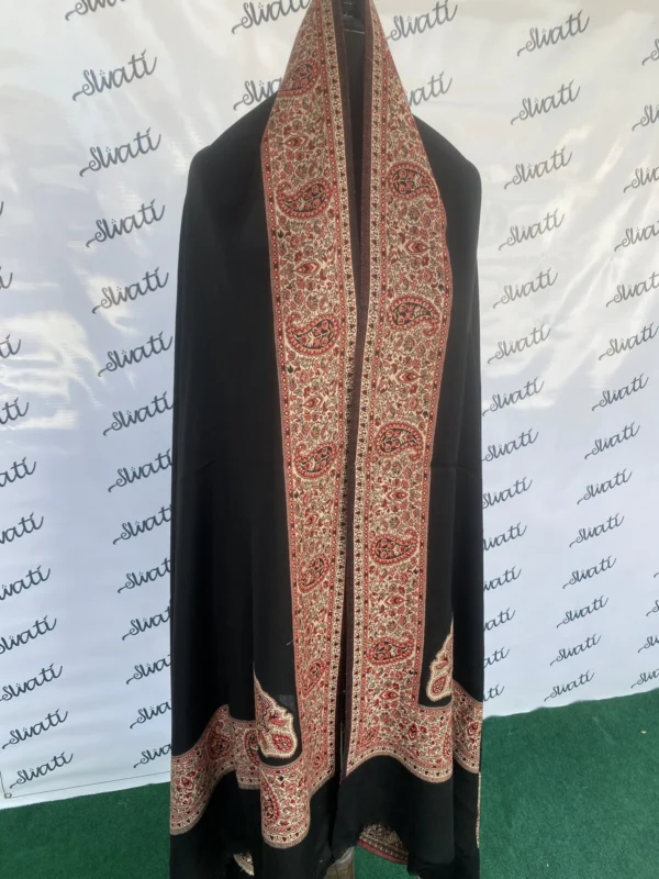 Beautiful Pashmina Kaani Black Color Shawl