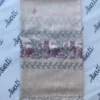 Attractive Machine-embroidery Cream Color Shawl