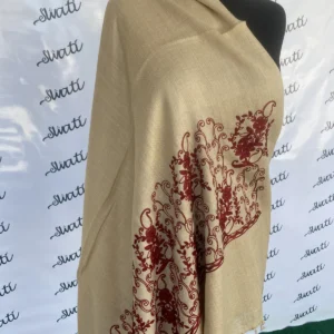 Attractive Camel Color Woolen Swati Shawl