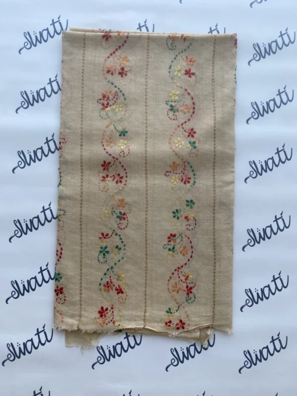 Attractive Multi-color Hand-embroidery Woolen Shawl
