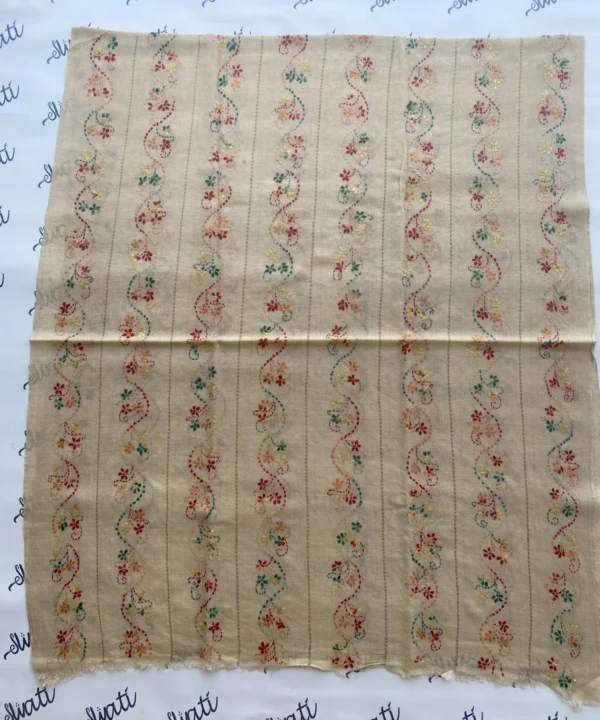 Attractive Multi-color Hand-embroidery Woolen Shawl